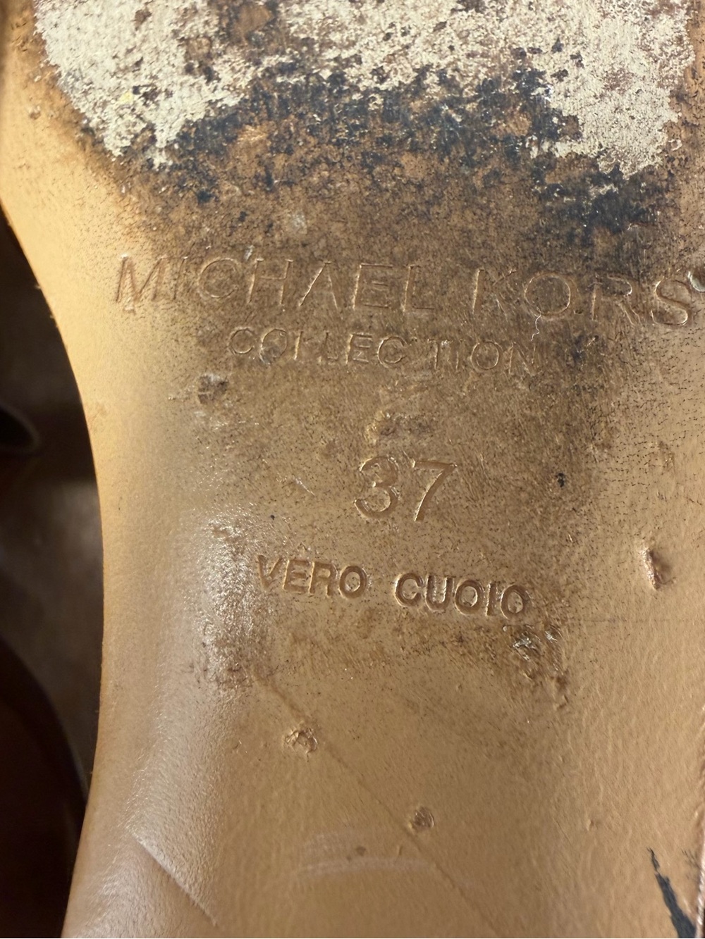 Michael Kors Collection Varick Brown Leather Platform Wedge Sandals Sz 37 Italy - Picture 13 of 16